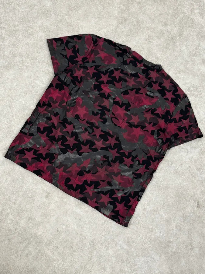 Valentino Black & Red Star Camo T-Shirt qJncnUC 5