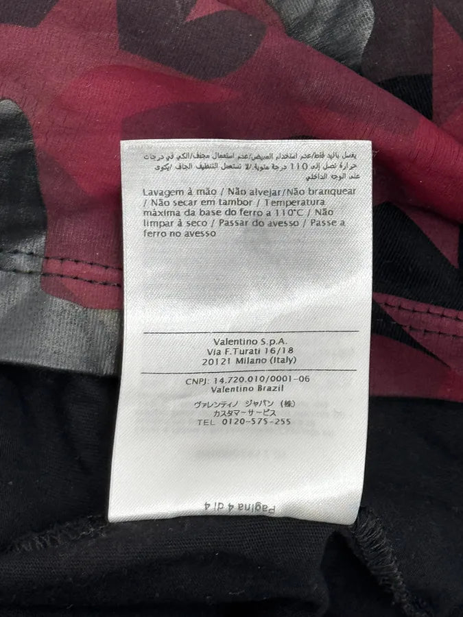 Valentino Black & Red Star Camo T-Shirt qJncnUC 10