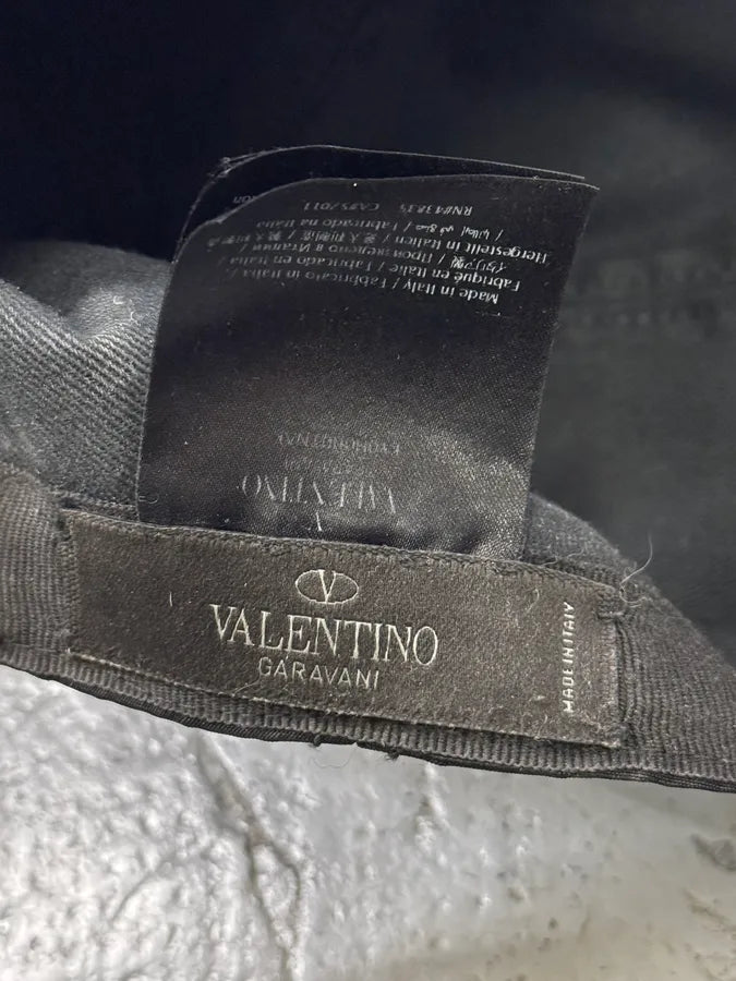 Valentino Black Camo Hybrid Leather Buckle Cap ZxMGPNe 8