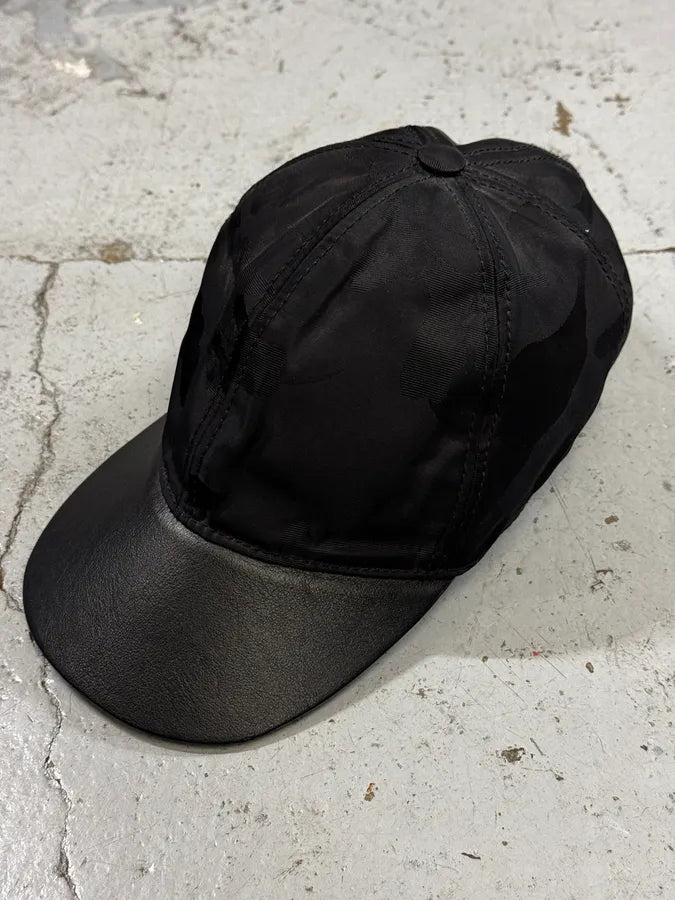 Valentino Black Camo Hybrid Leather Buckle Cap ZxMGPNe 4