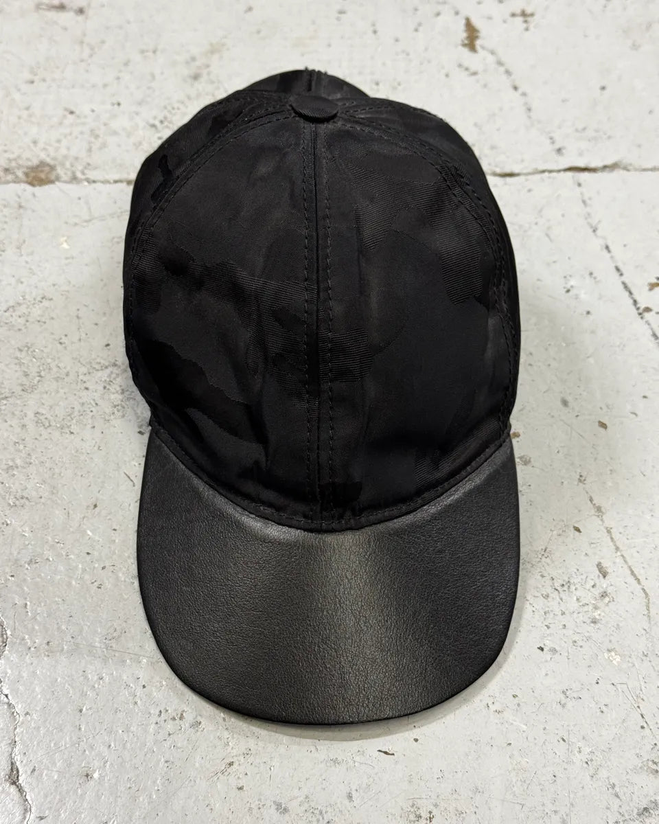 Valentino Black Camo Hybrid Leather Buckle Cap ZxMGPNe 0