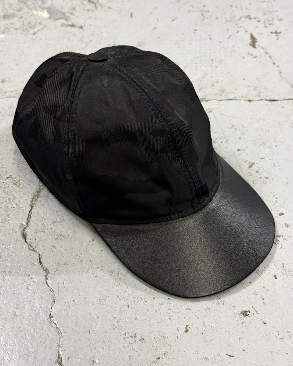 Valentino Black Camo Hybrid Leather Buckle Cap ZxMGPNe 3