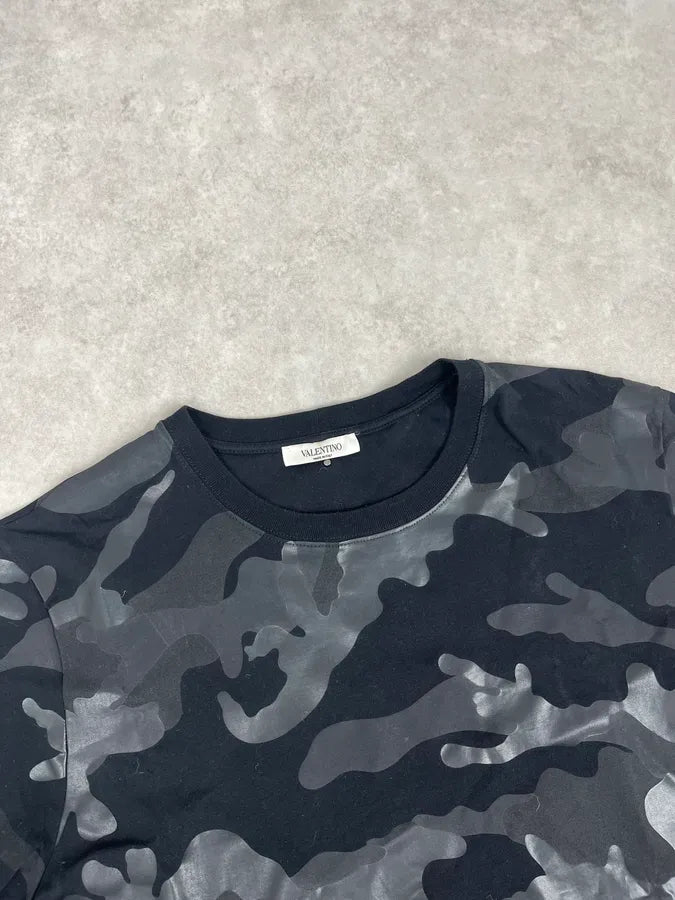 Valentino Black Military Camouflage T-Shirt ZyMROZY 4