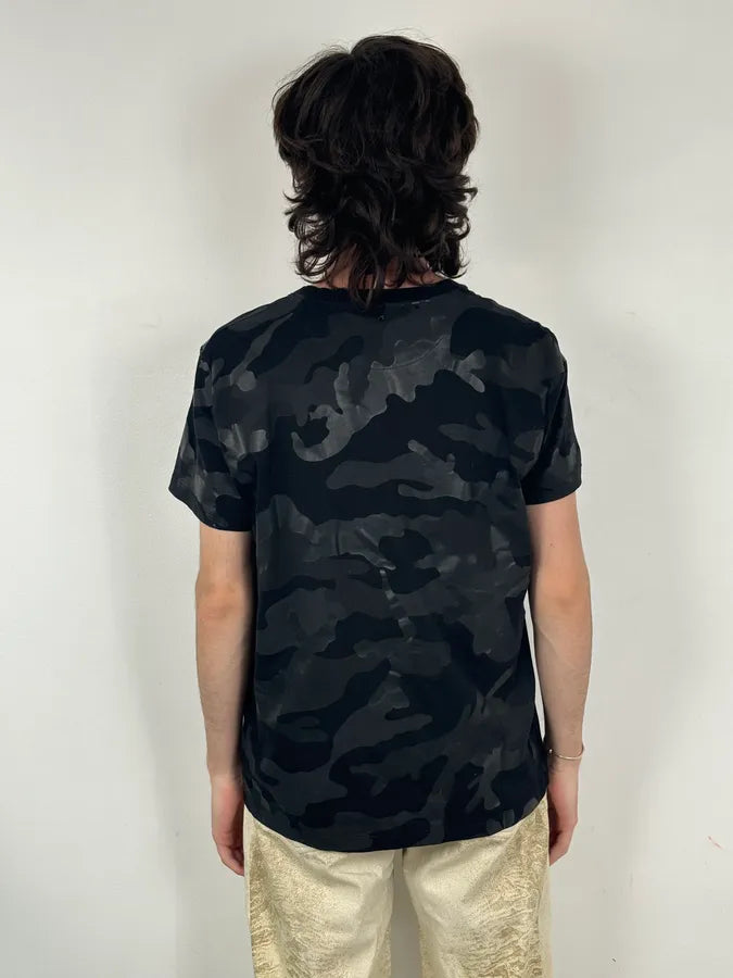 Valentino Black Military Camouflage T-Shirt ZyMROZY 2