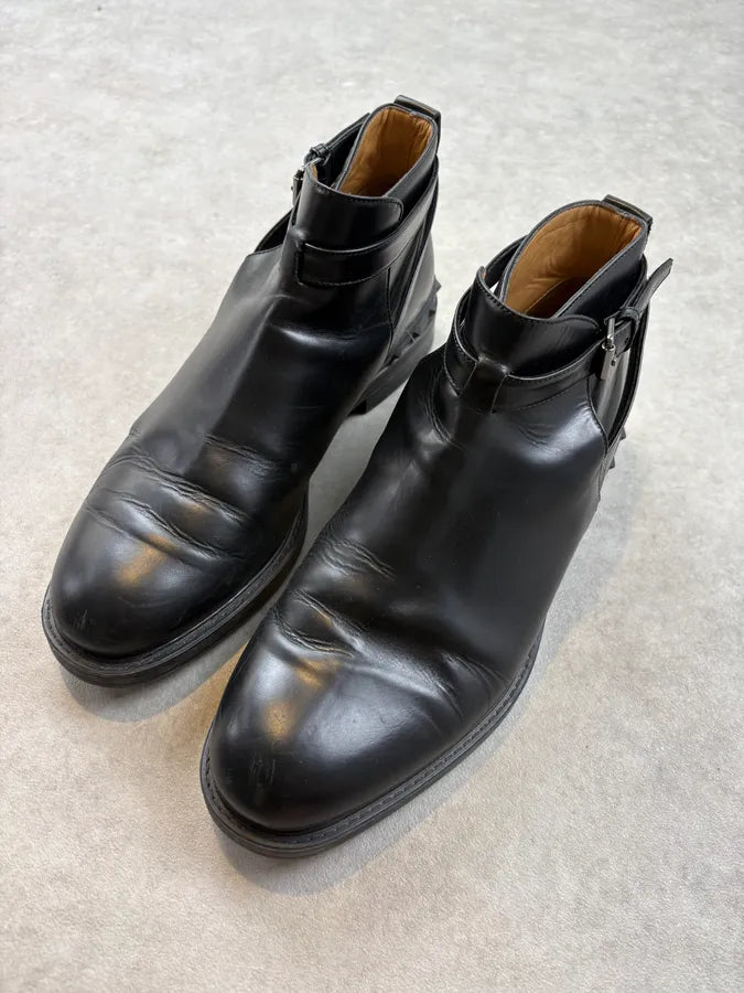 Valentino Black Spiked Leather Ankle Boots HlZveie 2
