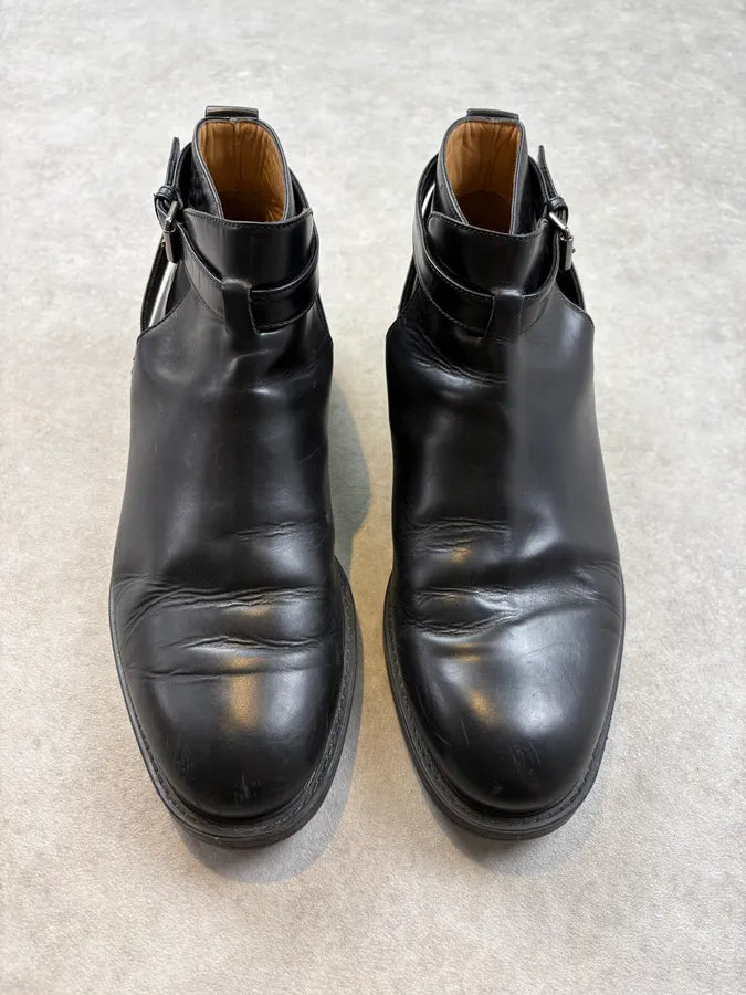 Valentino Black Spiked Leather Ankle Boots HlZveie 1
