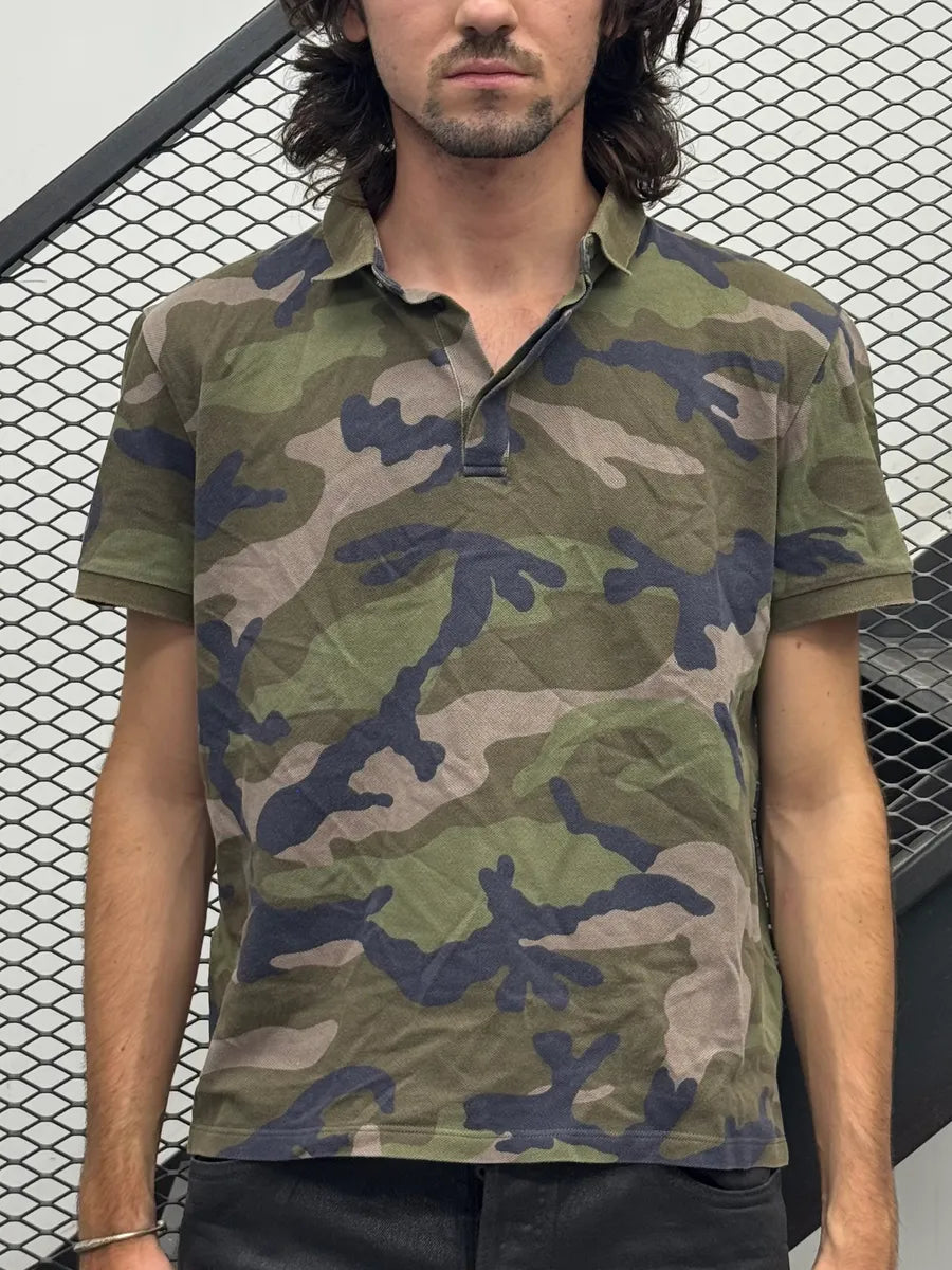 Valentino Camouflage Khaki Polo Shirt vfIVmcQ 0