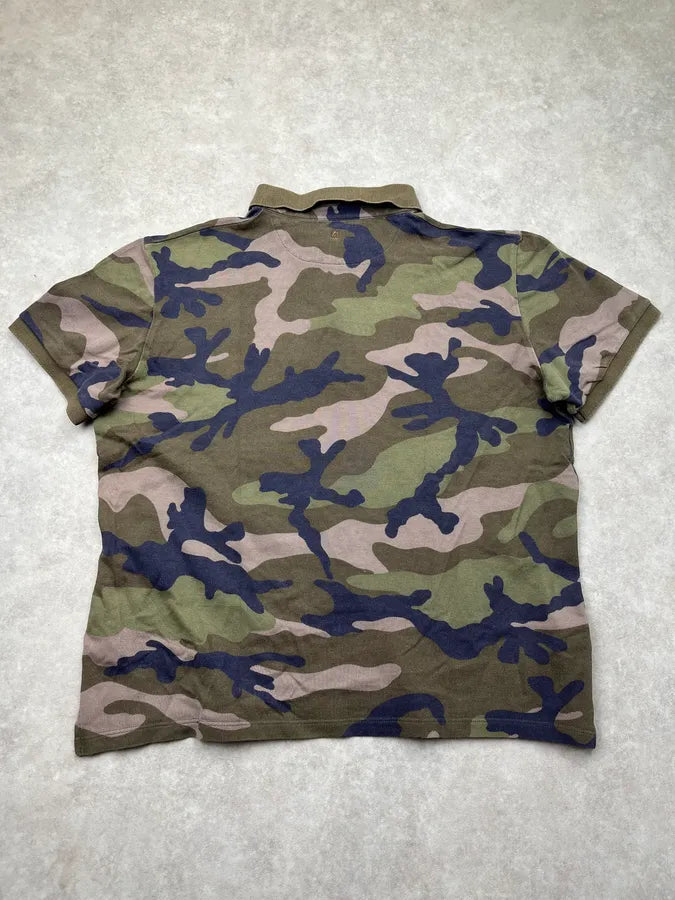 Valentino Camouflage Khaki Polo Shirt vfIVmcQ 4