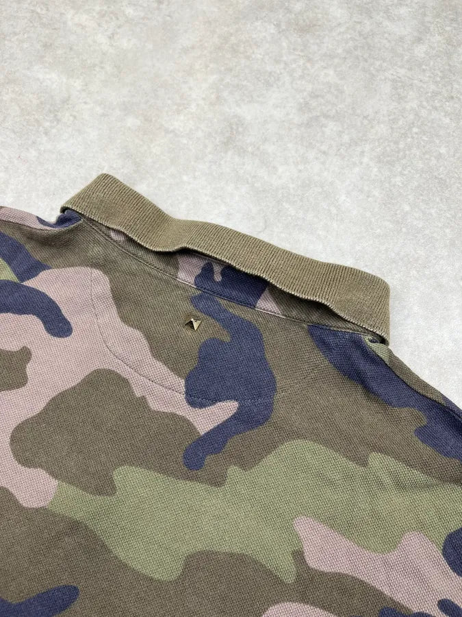 Valentino Camouflage Khaki Polo Shirt vfIVmcQ 6