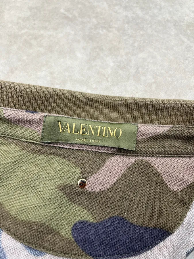 Valentino Camouflage Khaki Polo Shirt vfIVmcQ 8