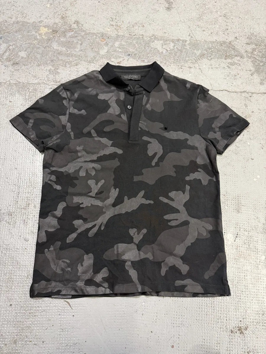Valentino Dark Camo Polo Shirt JPHZvpL 0