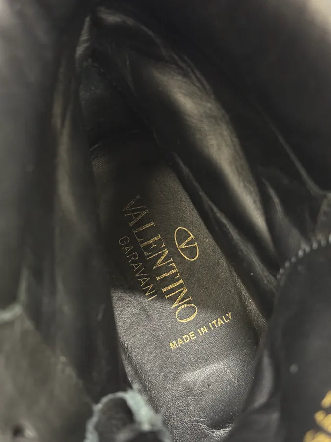 Valentino Garavini Black Studded Leather Boots xDAkBQi 9