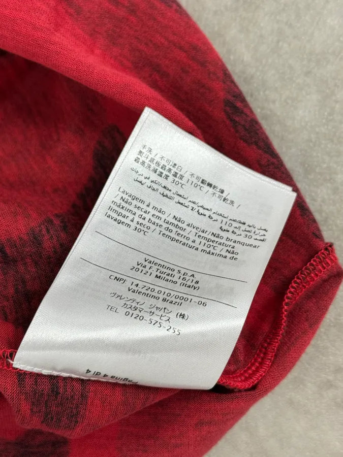 SS2012 Valentino Red Military Camouflage Distressed T-Shirt AuXvYJg 9
