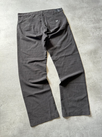 2000s Armani Anthracite Cozy Pants   (XL) - 3