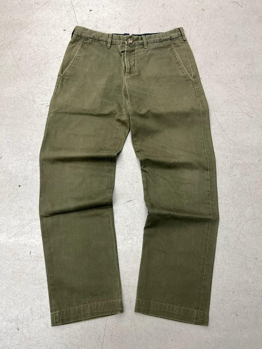 AW2011 Prada Straight Minimalist Khaki Pants vepCTIom 4