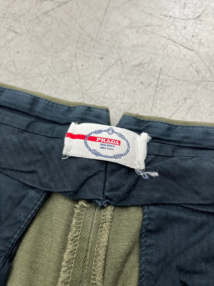 AW2011 Prada Straight Minimalist Khaki Pants vepCTIom 11