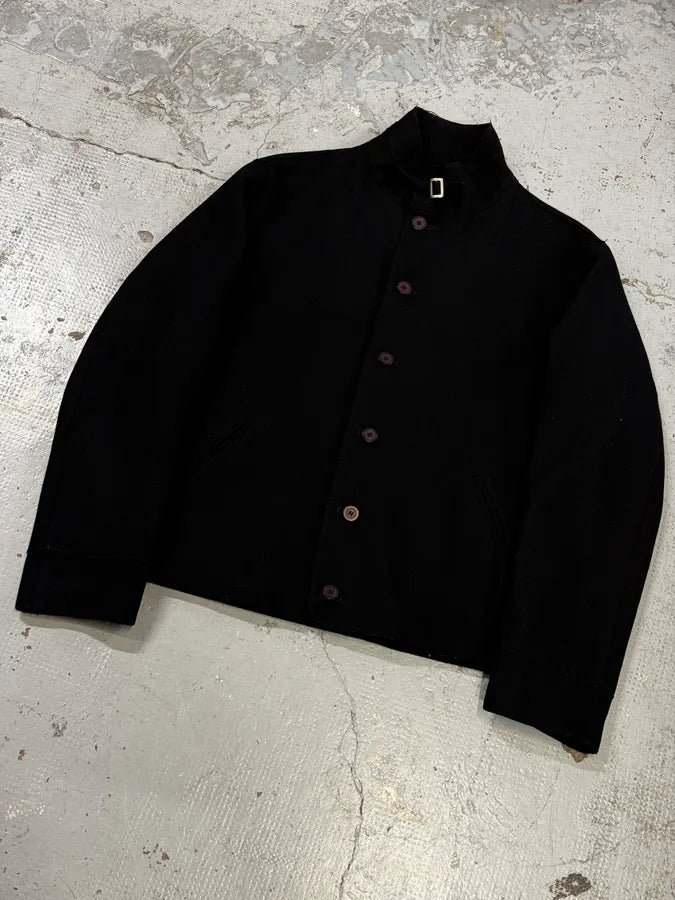 Versace Black Classy Wool Buttoned Jacket GAmBzrq 4