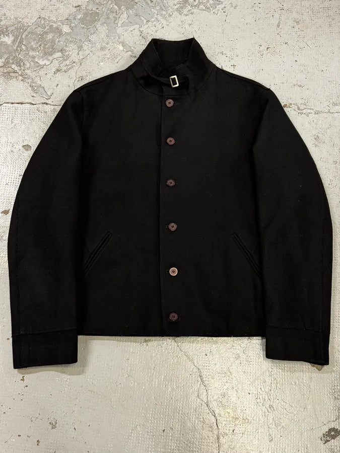 Versace Black Classy Wool Buttoned Jacket GAmBzrq 0