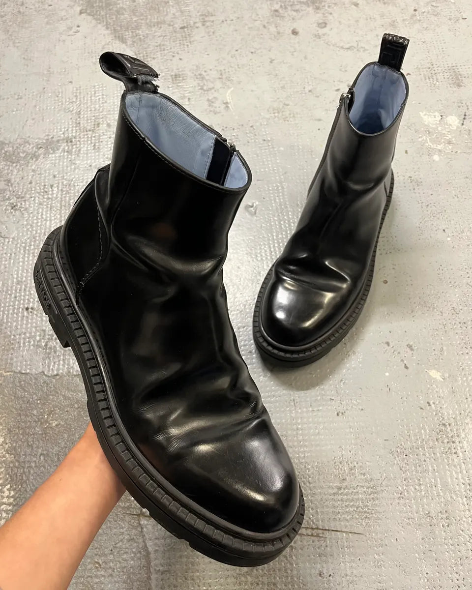 Versace Black Leather Boots  gkhYEMl 0