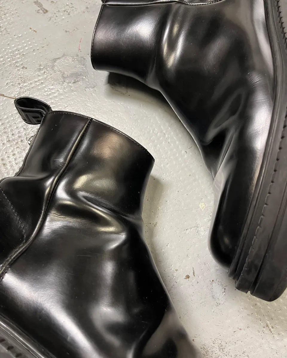 Versace Black Leather Boots  gkhYEMl 2