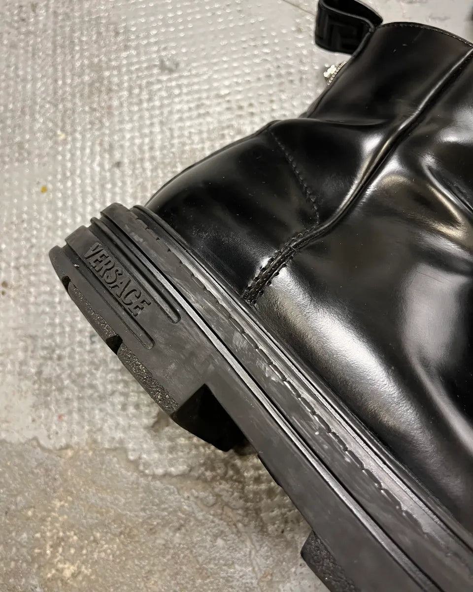 Versace Black Leather Boots  gkhYEMl 3