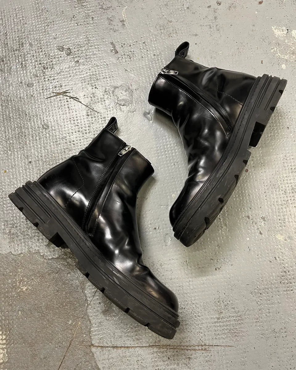 Versace Black Leather Boots  gkhYEMl 4