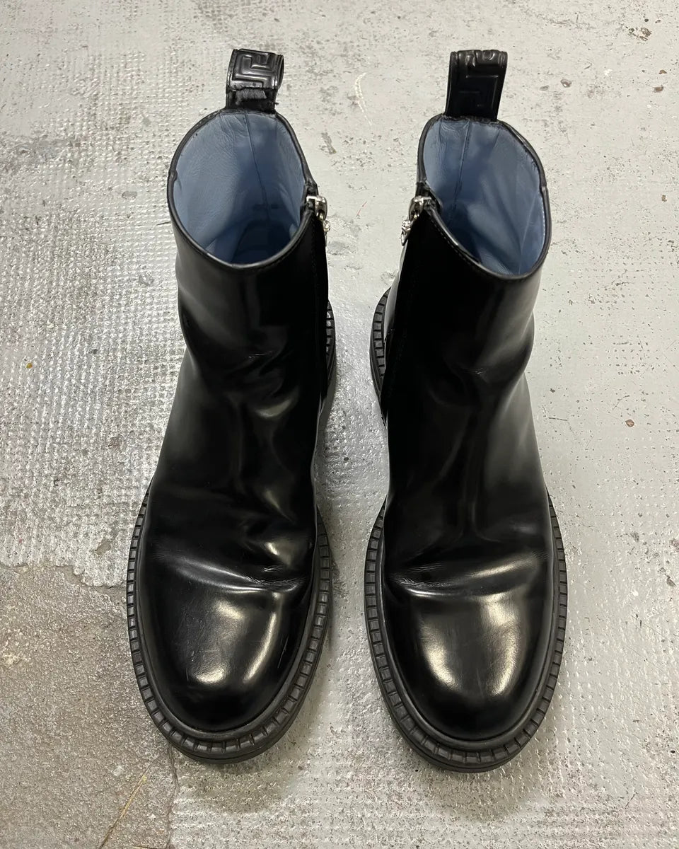 Versace Black Leather Boots  gkhYEMl 6