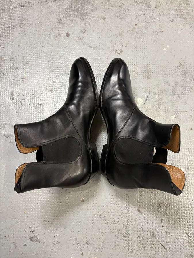 Versace Black Leather Classy Chelsea Biker Boots  aVkHjbN 3