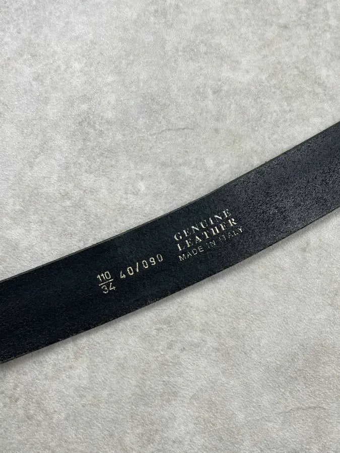 Versace Black Leather Medusa Metallic Belt EClqZKS 6