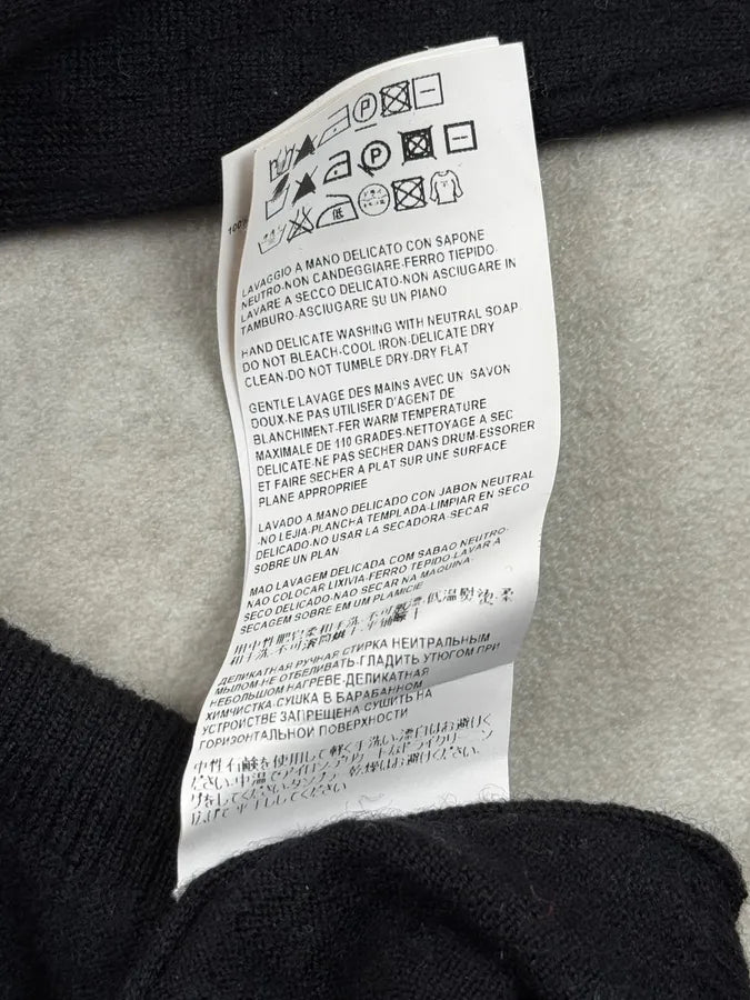 Versace Black Lifting V-Neck Wool Sweater PSsZsTL 10