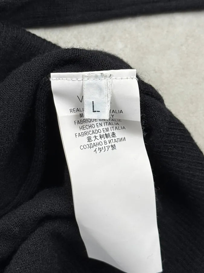 Versace Black Lifting V-Neck Wool Sweater PSsZsTL 8
