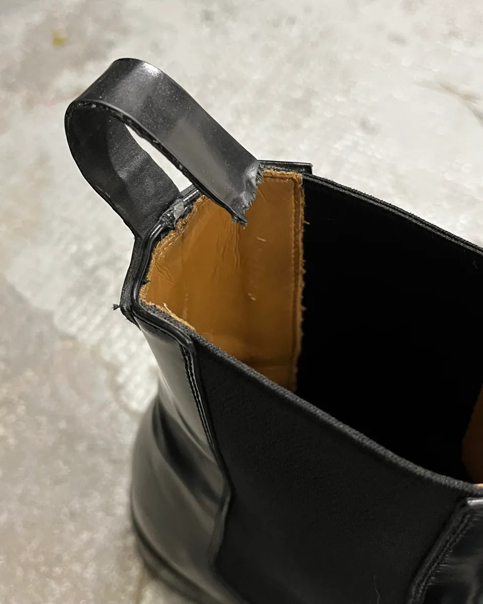Versace Black Minimalist Leather Boots  wpDBDeM 10