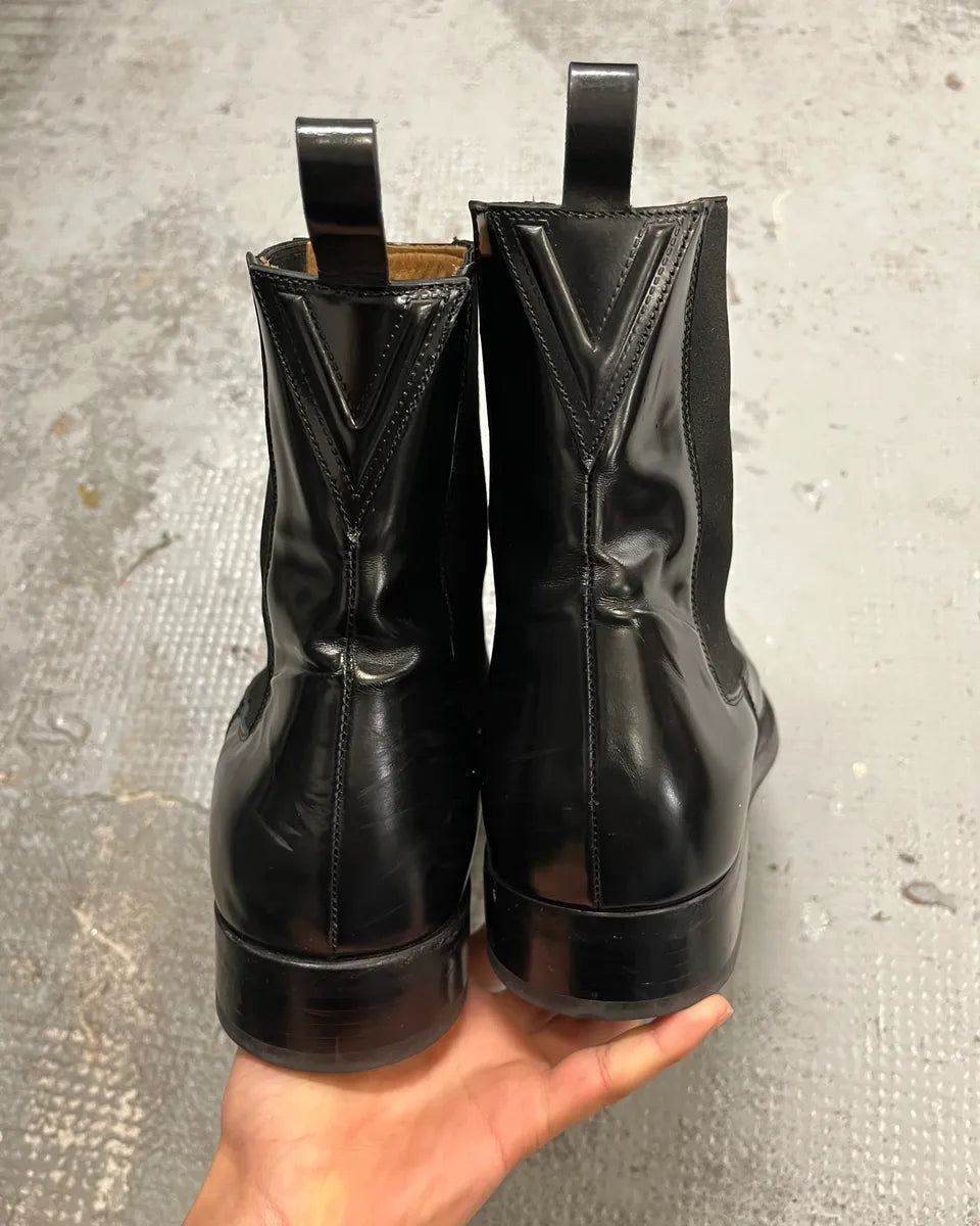 Versace Black Minimalist Leather Boots  wpDBDeM 5