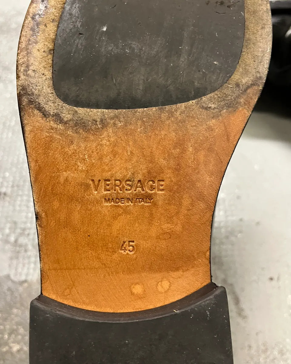 Versace Black Minimalist Leather Boots  wpDBDeM 7