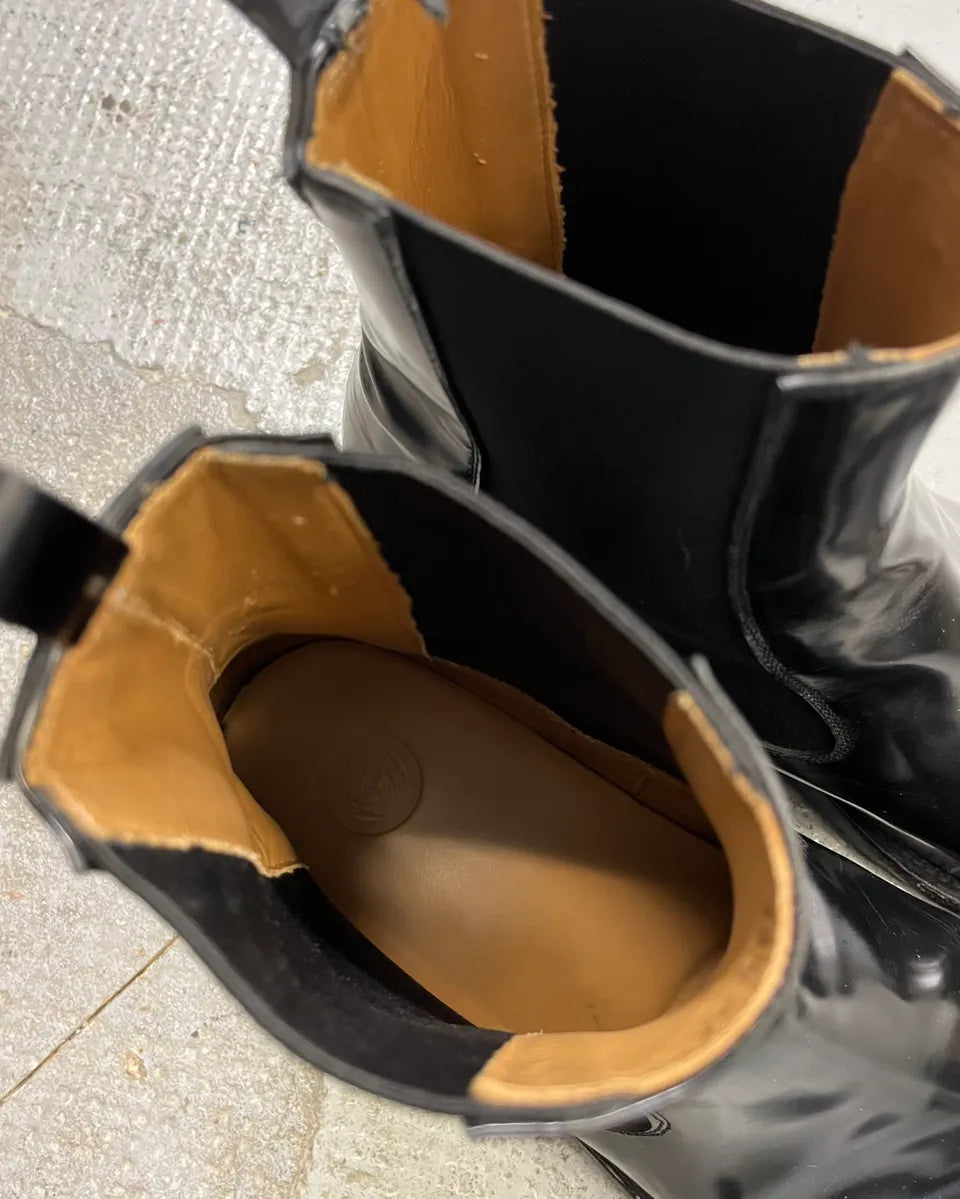 Versace Black Minimalist Leather Boots  wpDBDeM 8