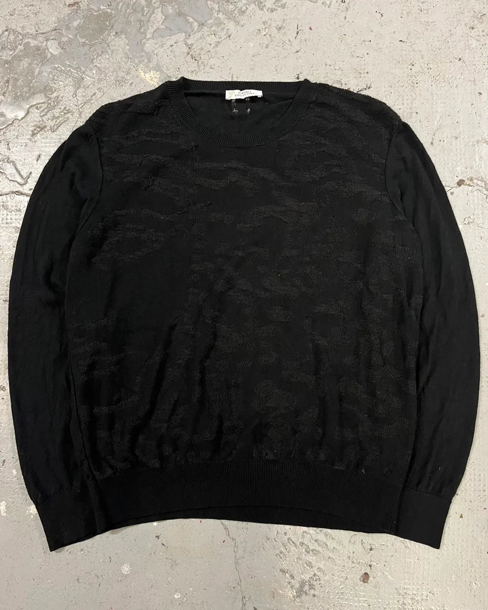Versace Black Modern Cotton Sweater (M) EczZptV 0