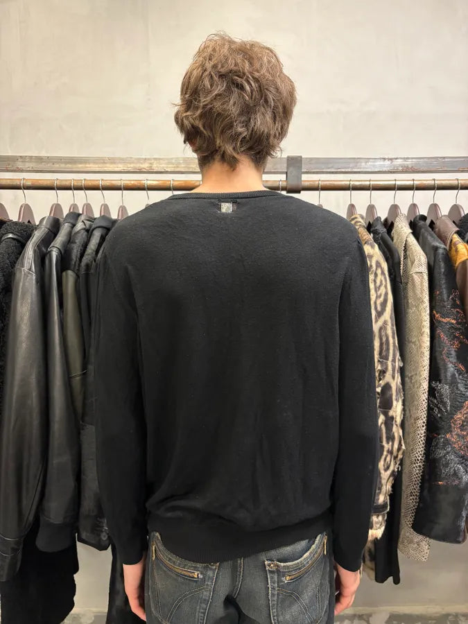 Versace Black Modern Cotton Sweater (M) EczZptV 2
