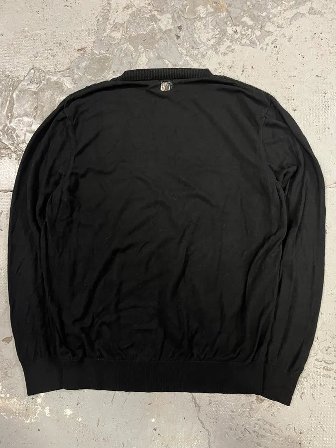 Versace Black Modern Cotton Sweater (M) EczZptV 5