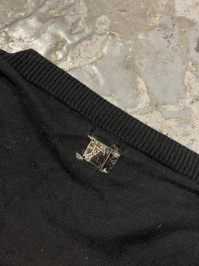 Versace Black Modern Cotton Sweater (M) EczZptV 7
