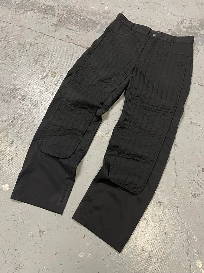Versace Black Quilted Pants cCXssvg 1