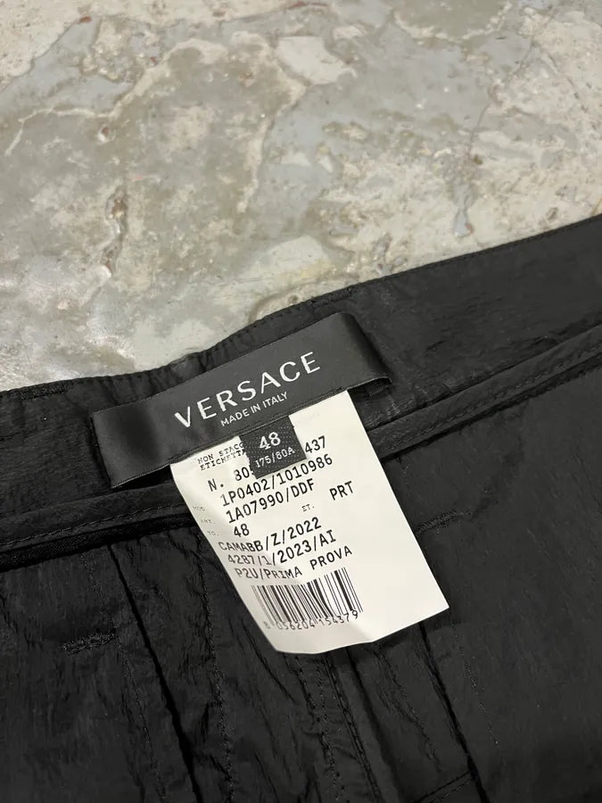 Versace Black Quilted Pants cCXssvg 7