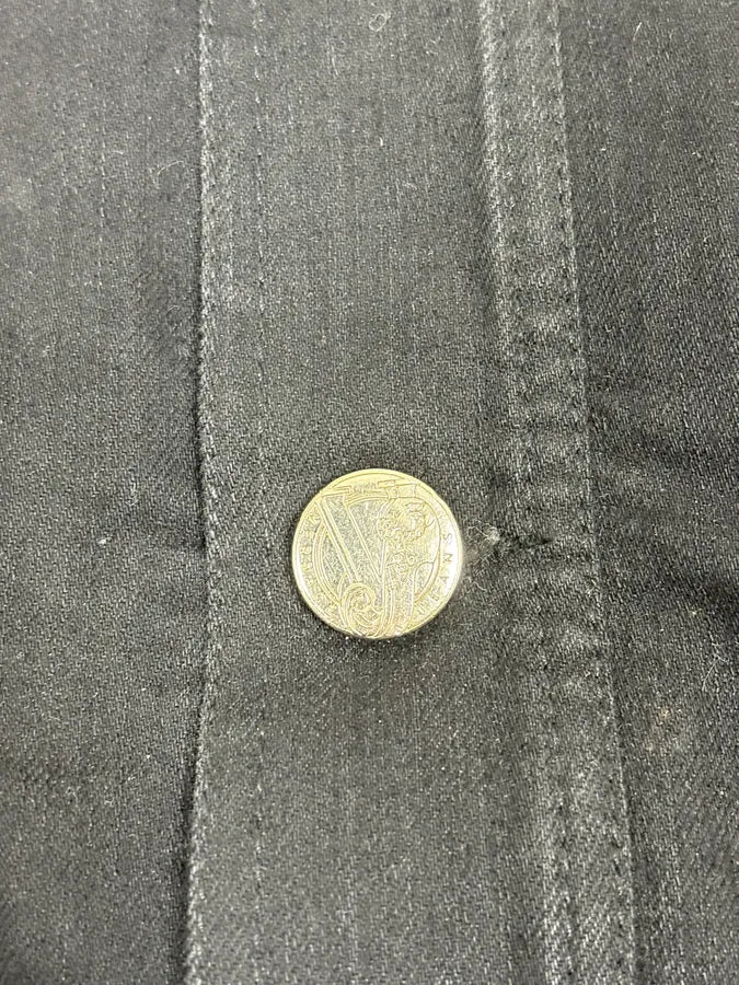 Versace Black Studded Embellished Trucker Jacket NxWUpRX 8