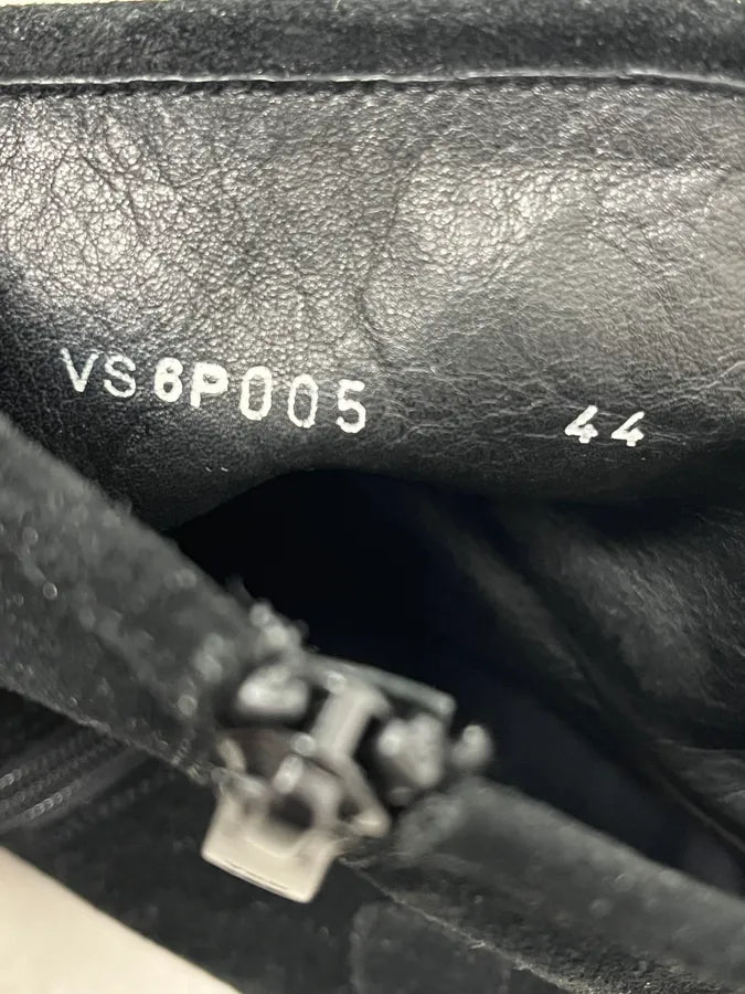 Versace Black Suede Leather Ankle Boots FarKxDh 7