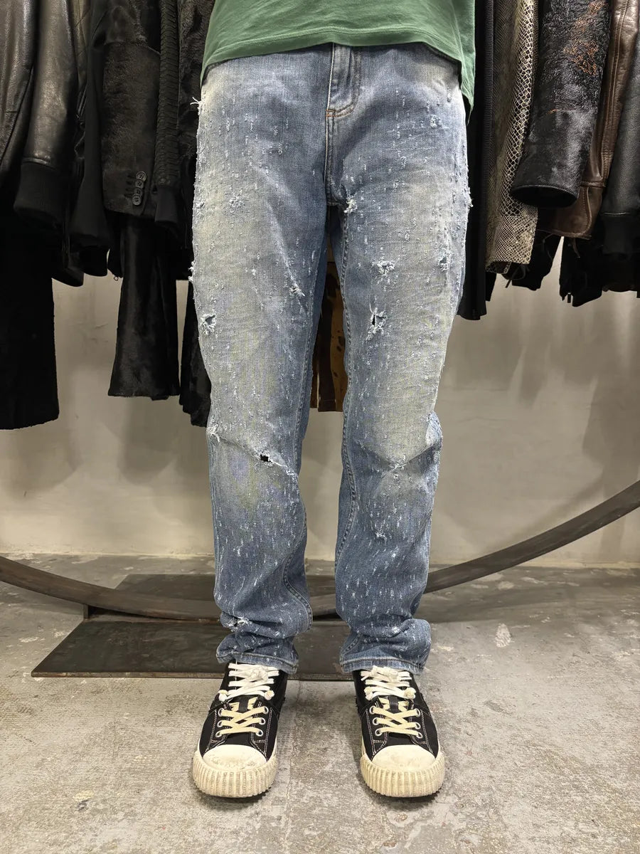 Versace Blue Ripped Denim Jeans ZwykdoA 0