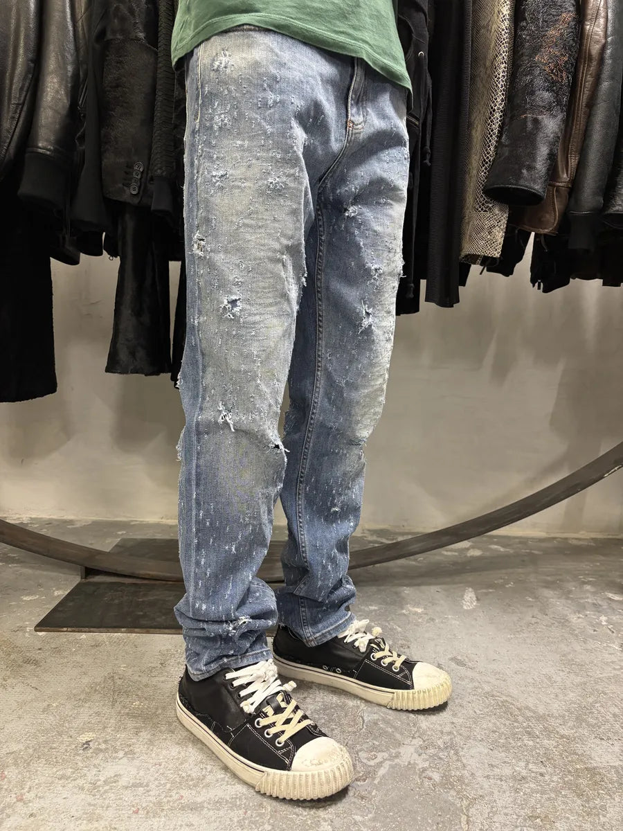 Versace Blue Ripped Denim Jeans ZwykdoA 1