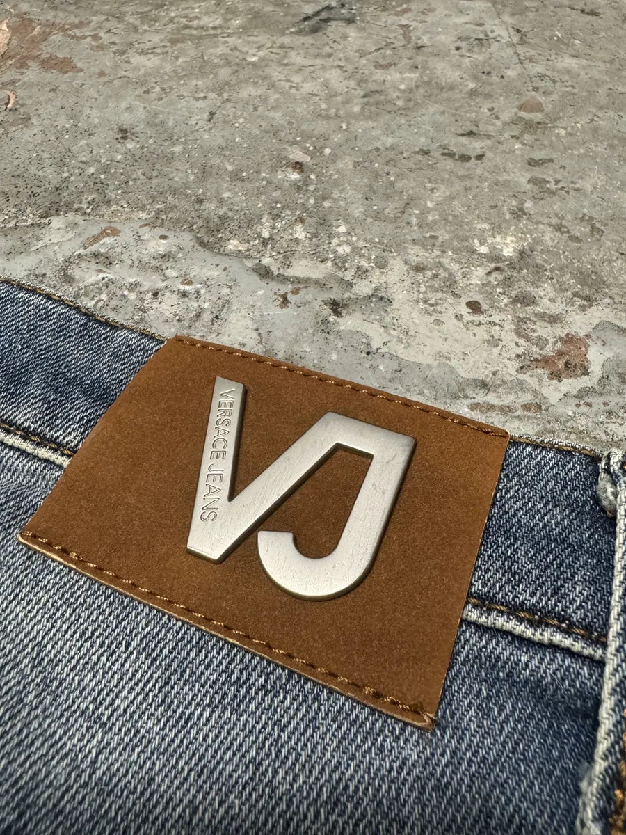 Versace Blue Ripped Denim Jeans ZwykdoA 8