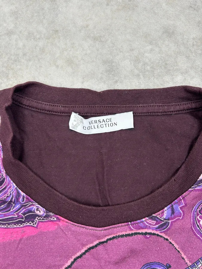 Versace Burgundy Purple Rock Guitar T-Shirt UwmDlfX 4