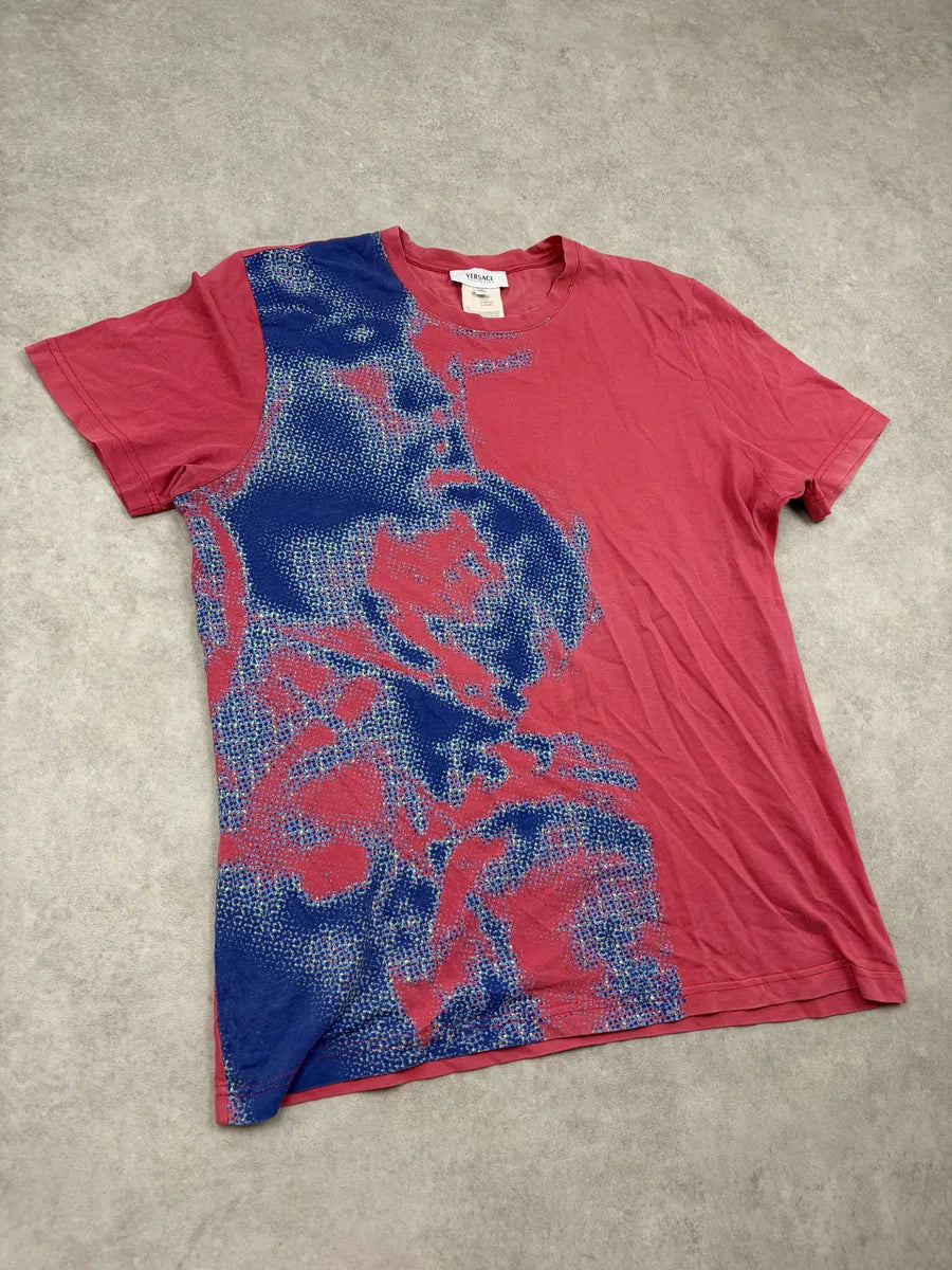 Versace Coral Blue Pixelized T-Shirt gZpHohB 3