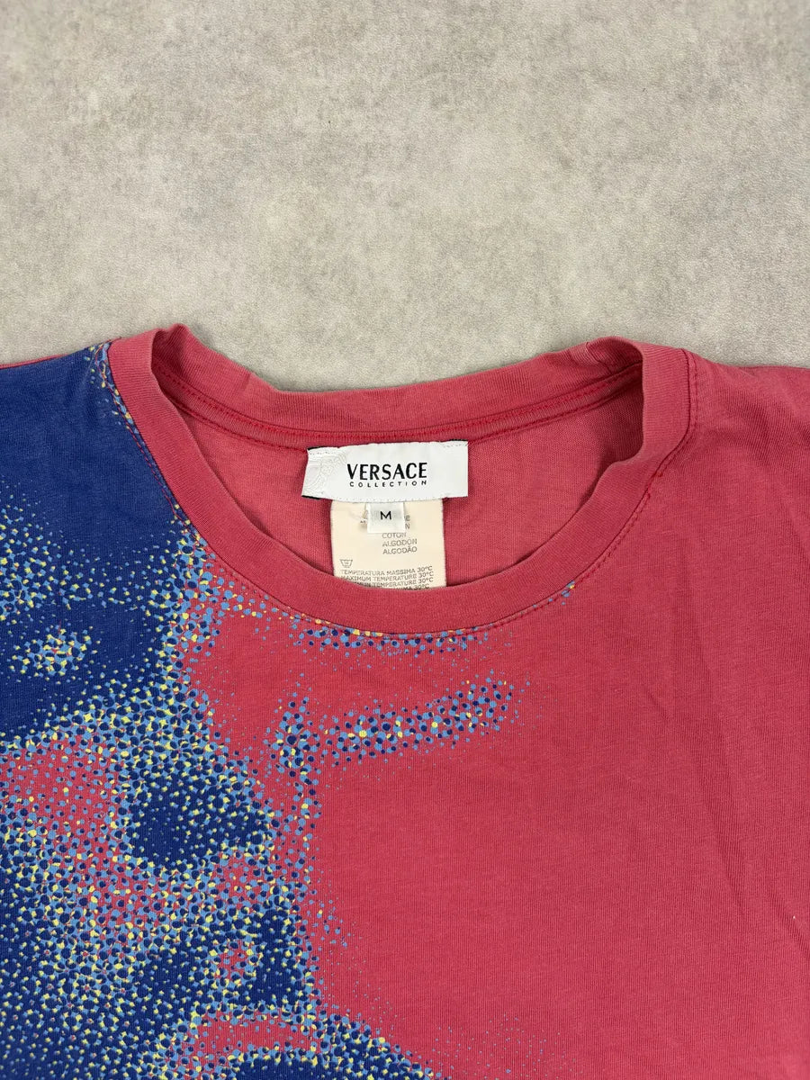 Versace Coral Blue Pixelized T-Shirt gZpHohB 4