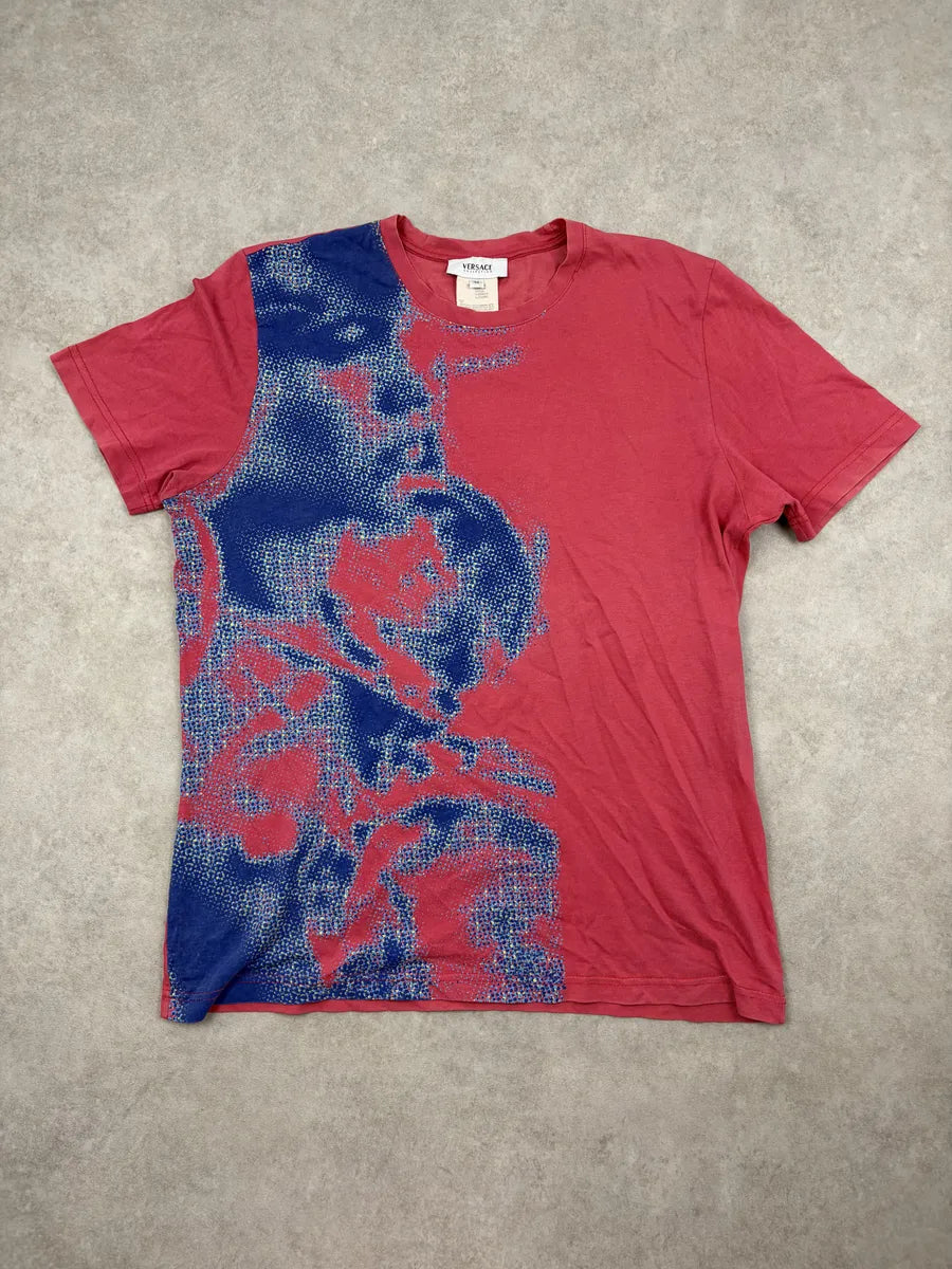Versace Coral Blue Pixelized T-Shirt gZpHohB 0